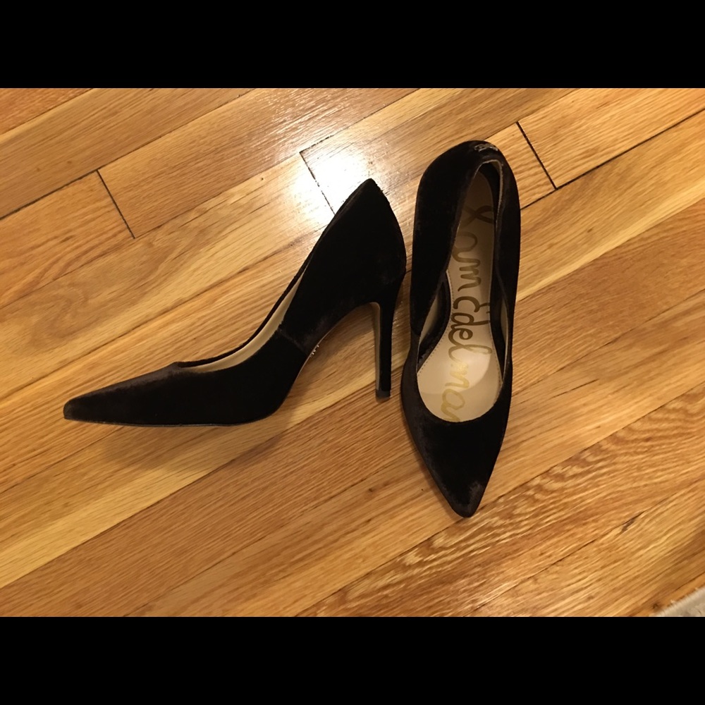 Sam Edelman Velvet Pointed Toe Pumps